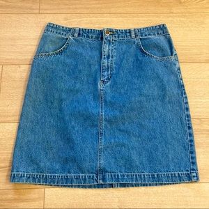 Vintage 90s Y2K Denim Midi Skirt XL